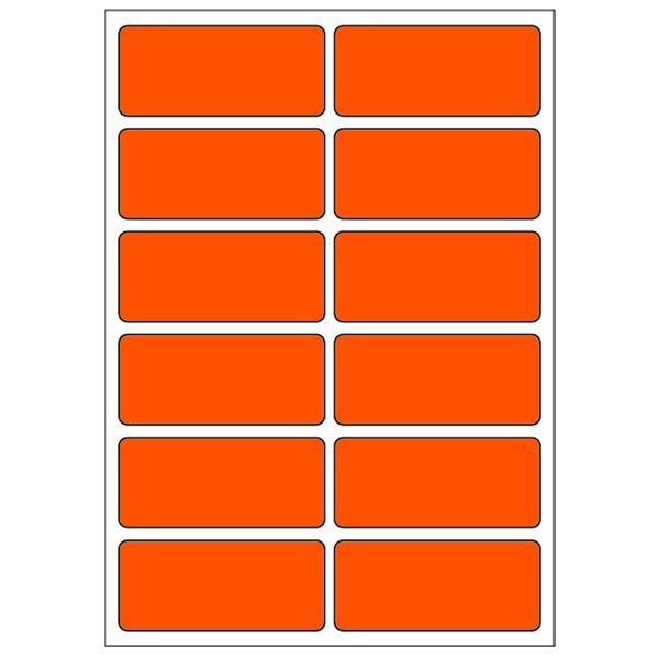 Samolepicí etikety 48 x 21 mm, A6 (10 ks) reflexní oranžové
