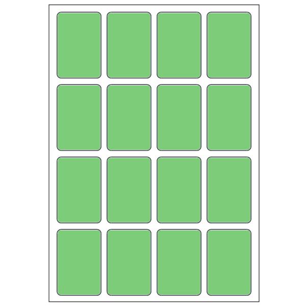 Samolepicí etikety 22 x 33 mm, A6 (10 ks) zelené