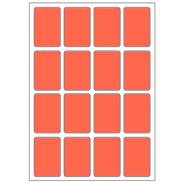 Samolepicí etikety 22 x 33 mm, A6 (10 ks) červené
