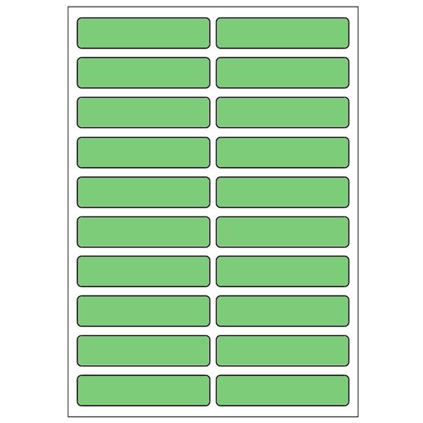 Samolepicí etikety 48 x 11 mm, A6 (10 ks) zelené