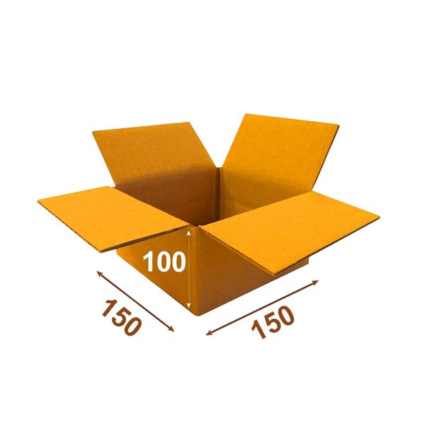 Krabice papírová klopová 3VVL 150 x 150 x 100 mm