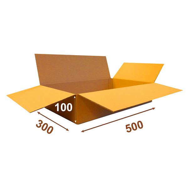 Krabice papírová klopová 3VVL 500 x 300 x 100 mm