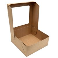 Krabice s okénkem KRAFT 22 x 22 x 9 cm (50 ks)