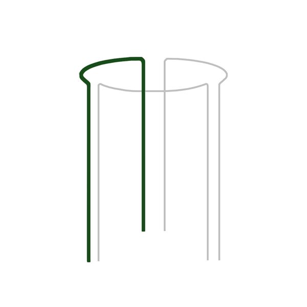 Kruhová podpěra rostlin 1/3 kruhu, průměr 40 cm, výška 60 cm 