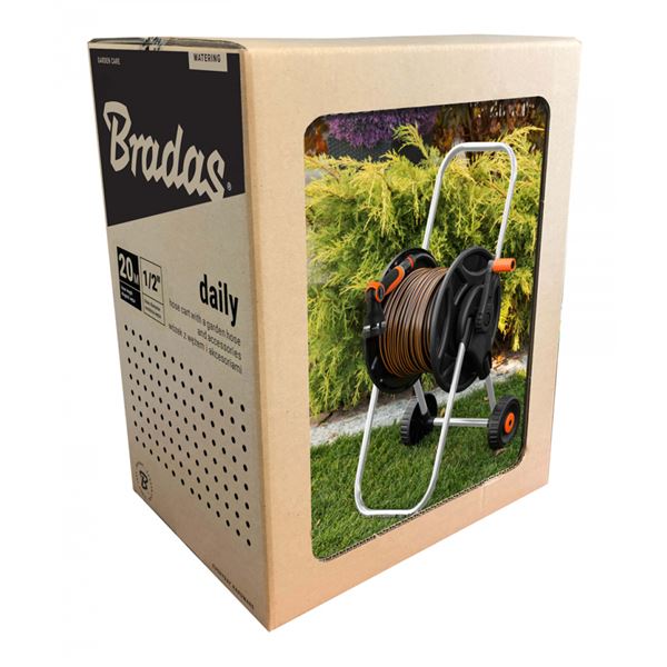 Pojizdný vozík BLACK LINE s 1/2" 20 m hadicí, pistolí a konektory