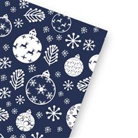 Vánoční balicí papír 70 x 200 cm - modré ozdoby