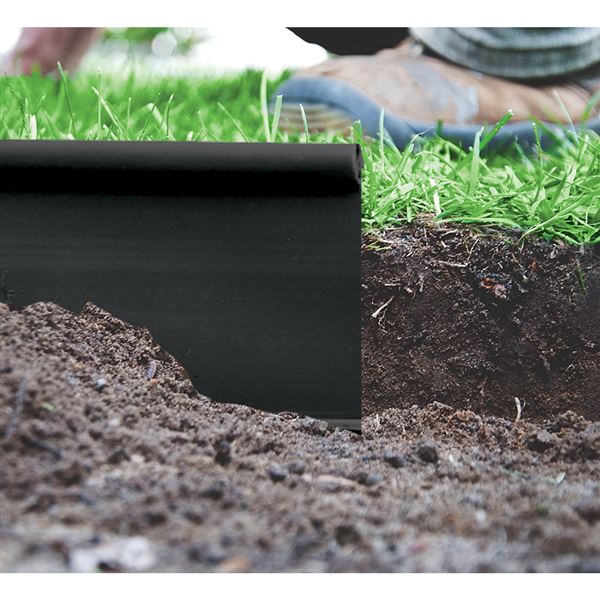 Zahradní obruba plastová 18 m x 12,5 cm - černá